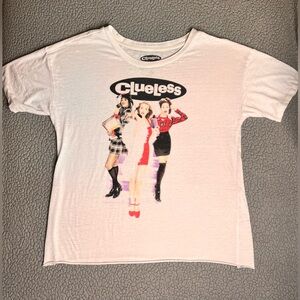 Y2K Clueless Movie T Shirt Cropped White Women’s Size 2XL